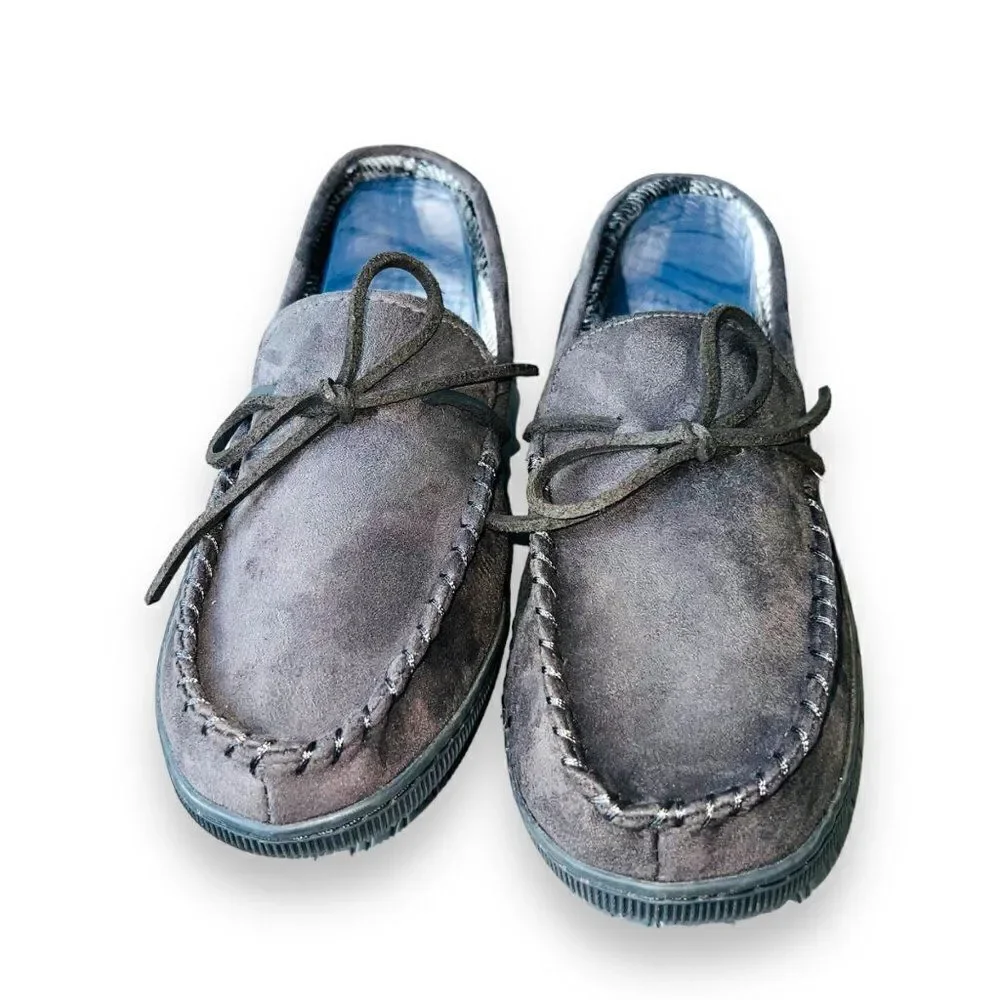 Sonoma Moccasins House Slippers MSN23SL01 Grey Men's Medium (8-9)‎